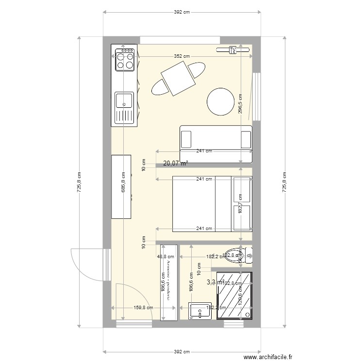 organisation annexe. Plan de 0 pièce et 0 m2