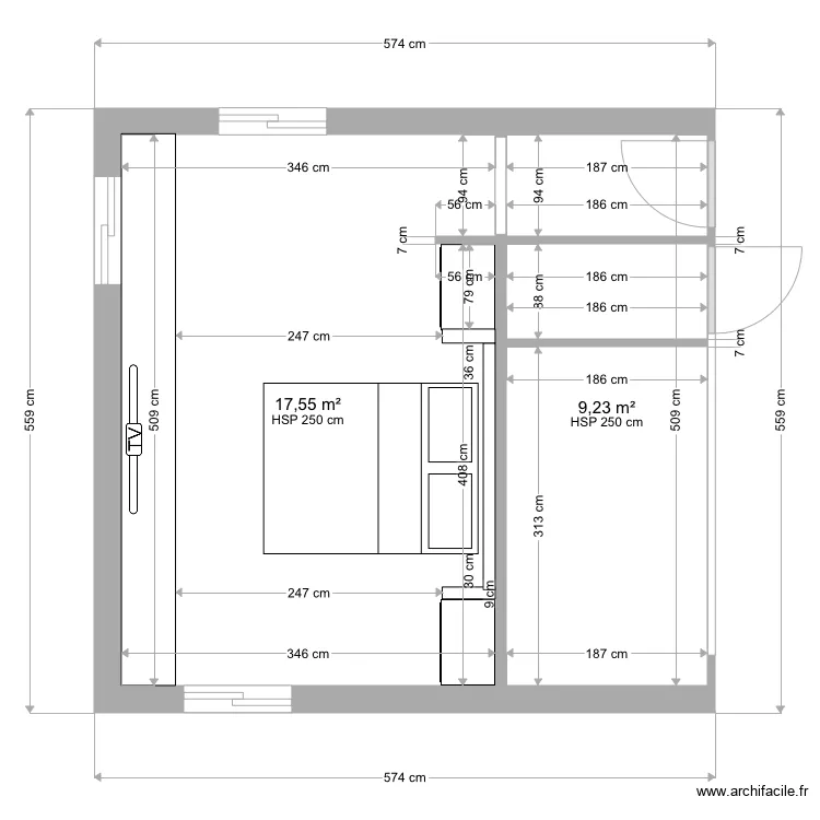C&eacute;cile nest. Plan de 