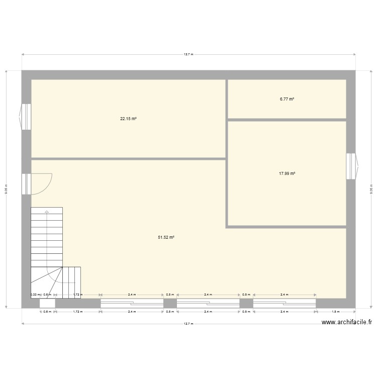 Maison etage 100m2. Plan de 0 pièce et 0 m2