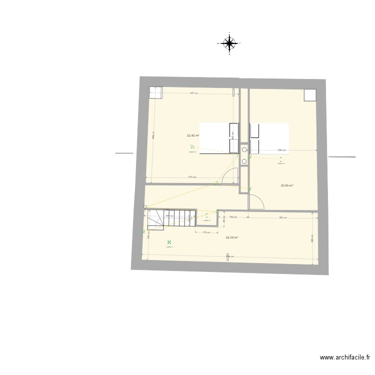 PLAN RDC 4ème VOLET Nov 2022 . Plan de 11 pièces et 151 m2