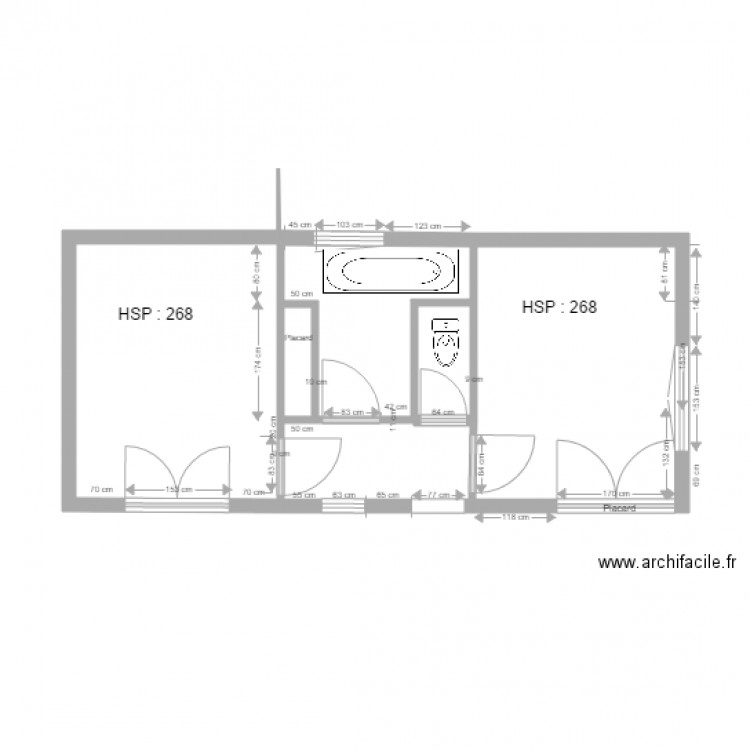 Niveau 2 2 chambres sdb toilette Electricité. Plan de 0 pièce et 0 m2