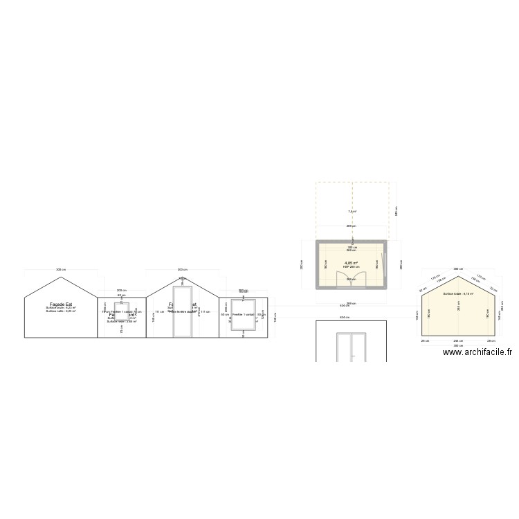 Cabane Gaïa. Plan de 1 pièce et 5 m2