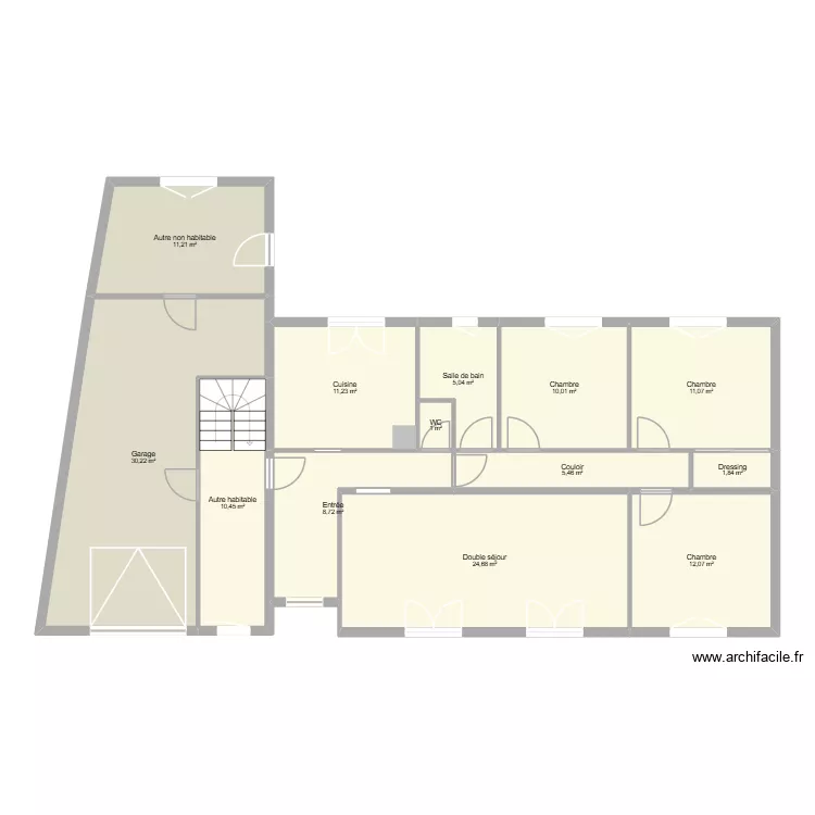 Breal futur KB. Plan de 13 pièces et 143 m²