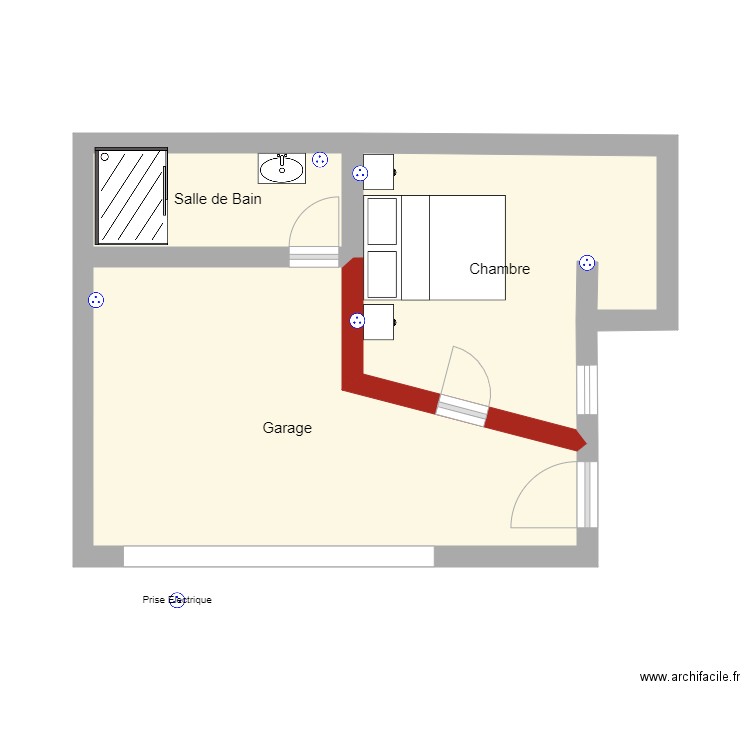 Garage L'Estartitv2. Plan de 3 pièces et 27 m2