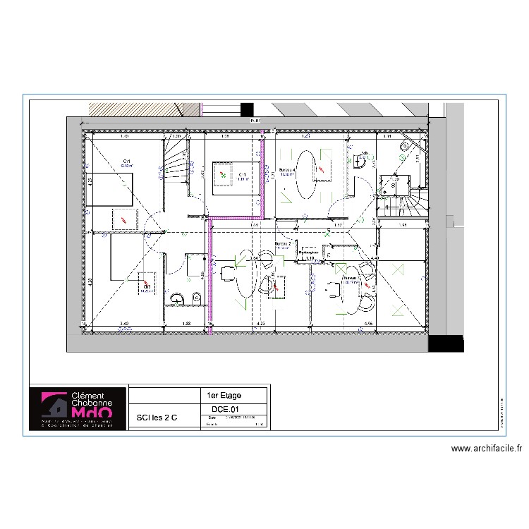 Plan ele R1 Maison et bureaux. Plan de 0 pièce et 0 m2