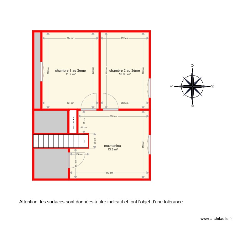 BI 2874 3ème étage. Plan de 0 pièce et 0 m2