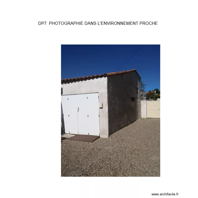 DP7 ENVIRONNEMENT PROCHE. Plan de 