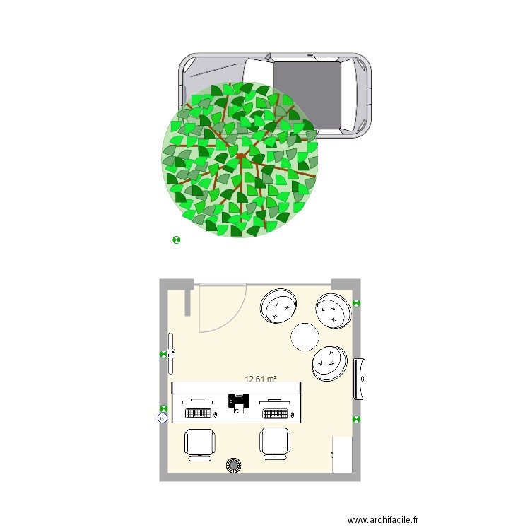 bureau. Plan de 0 pièce et 0 m2