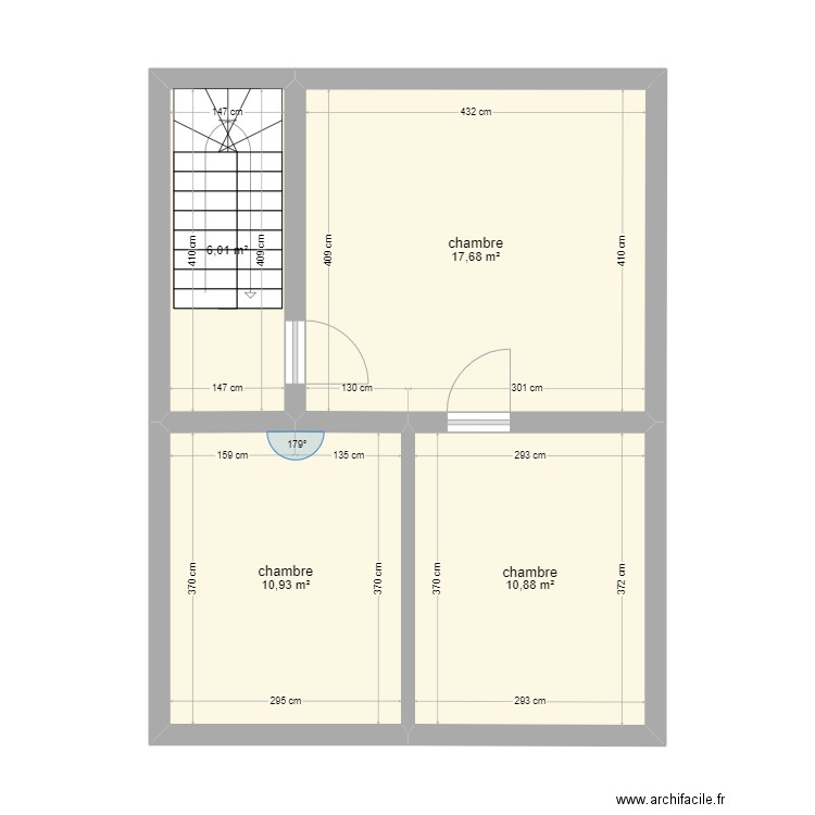 ET1 industrie st servais. Plan de 4 pièces et 46 m2