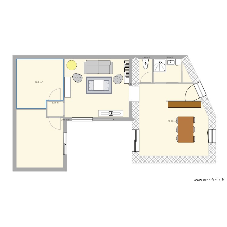 Bld POUZET 1. Plan de 0 pièce et 0 m2