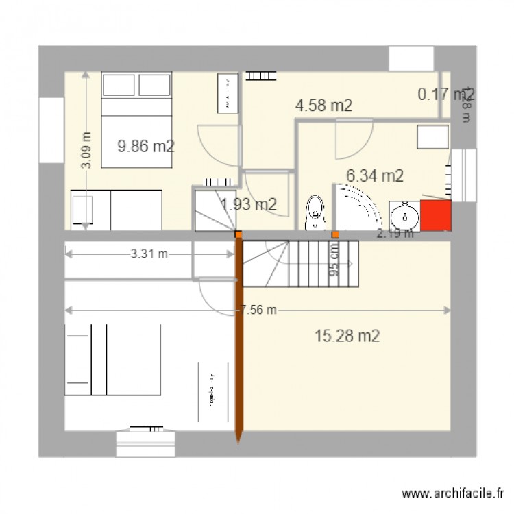 grange V33 du 8 février. Plan de 0 pièce et 0 m2