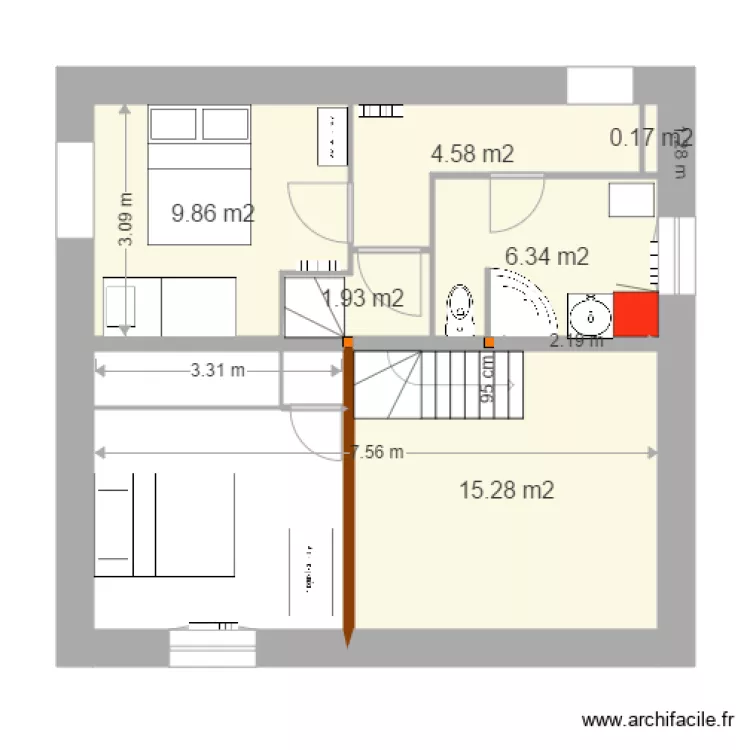 grange V33 du 8 f&eacute;vrier. Plan de 