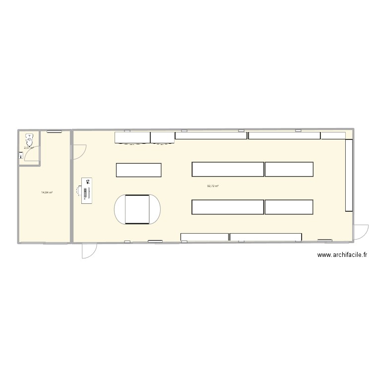 PLOEMEL. Plan de 3 pièces et 110 m2