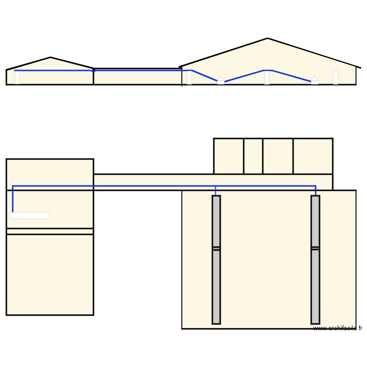 IMPLANTATION CONVOYEUR. Plan de 0 pièce et 0 m2