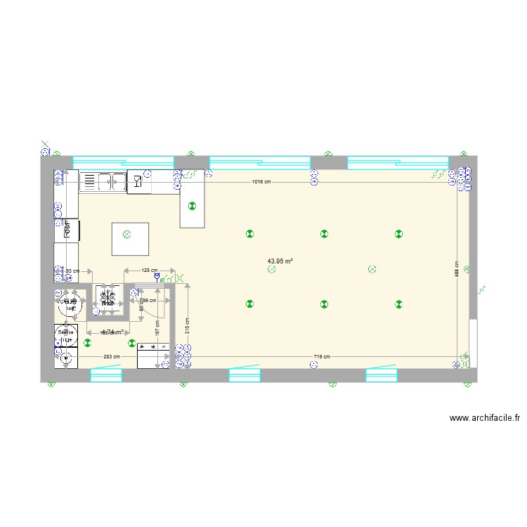 PC et lumières et autres salon cuisine. Plan de 0 pièce et 0 m2