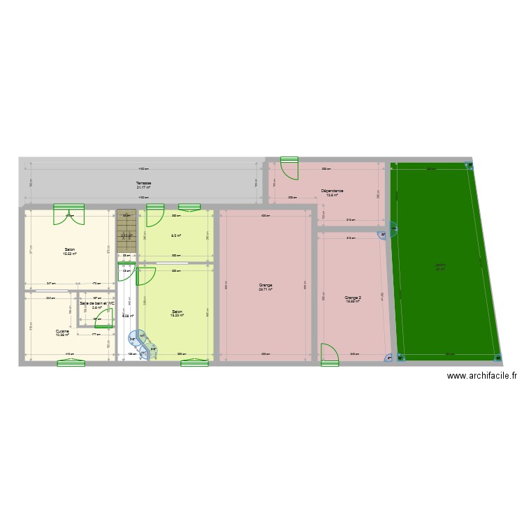 Amenagement grange Saints. Plan de 0 pièce et 0 m2