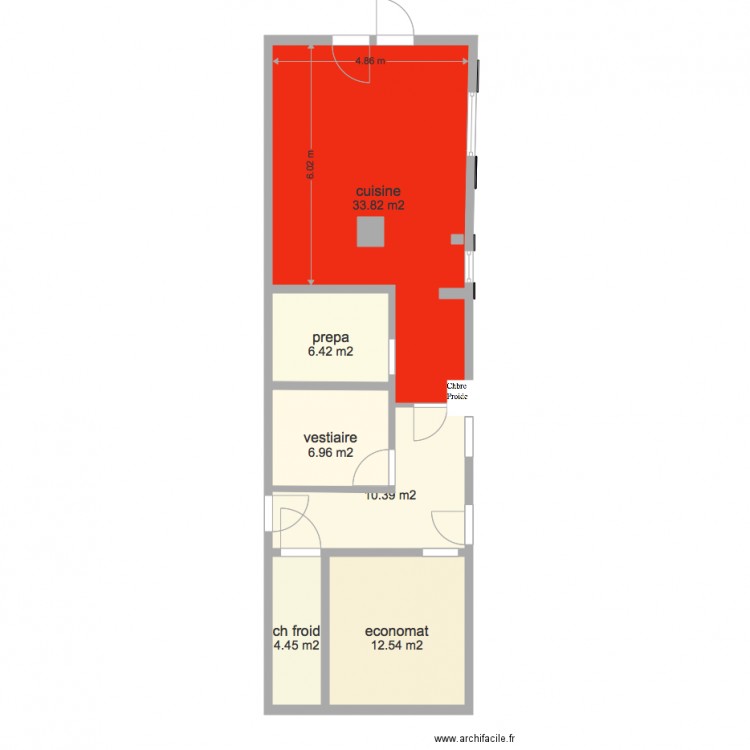 Plan cuisine modifiée. Plan de 0 pièce et 0 m2