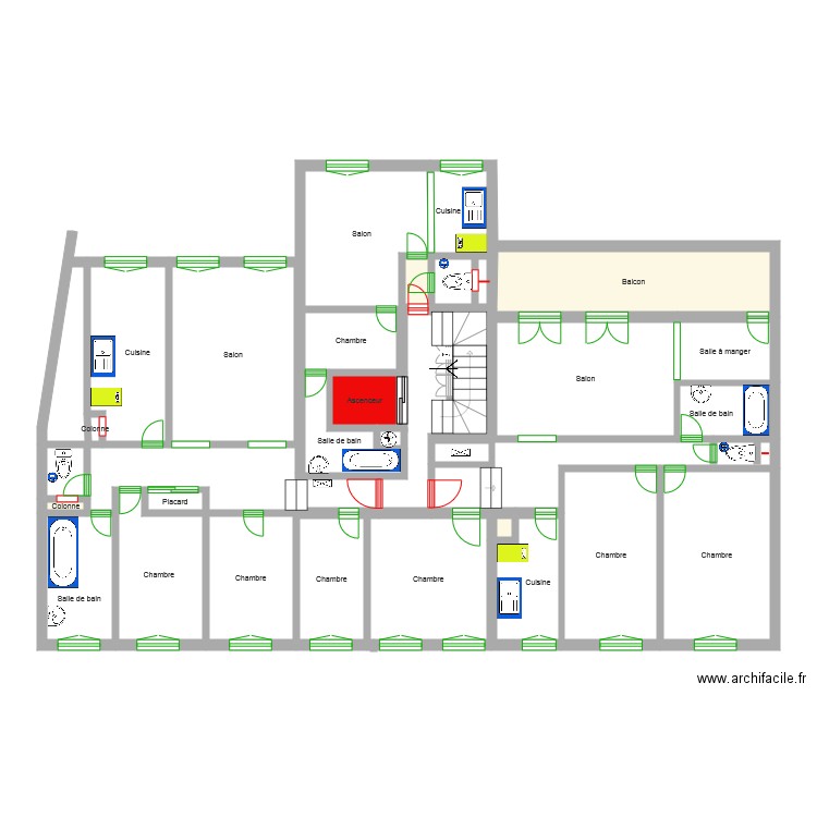 3eme étage. Plan de 0 pièce et 0 m2