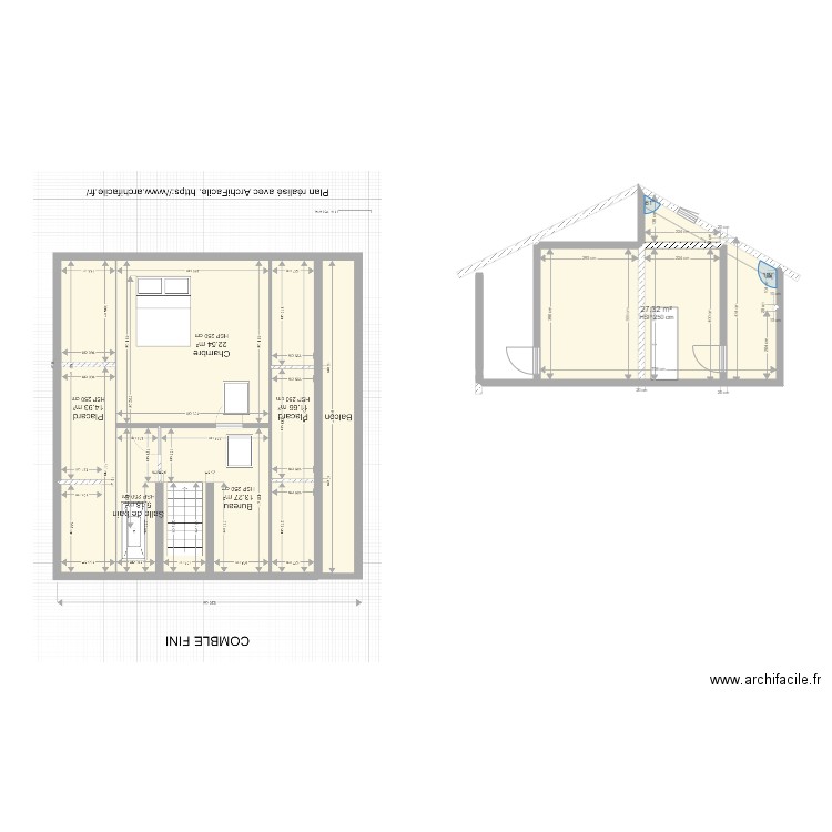 Coupe A. Plan de 0 pièce et 0 m2