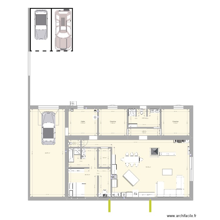 101 revisité. Plan de 0 pièce et 0 m2