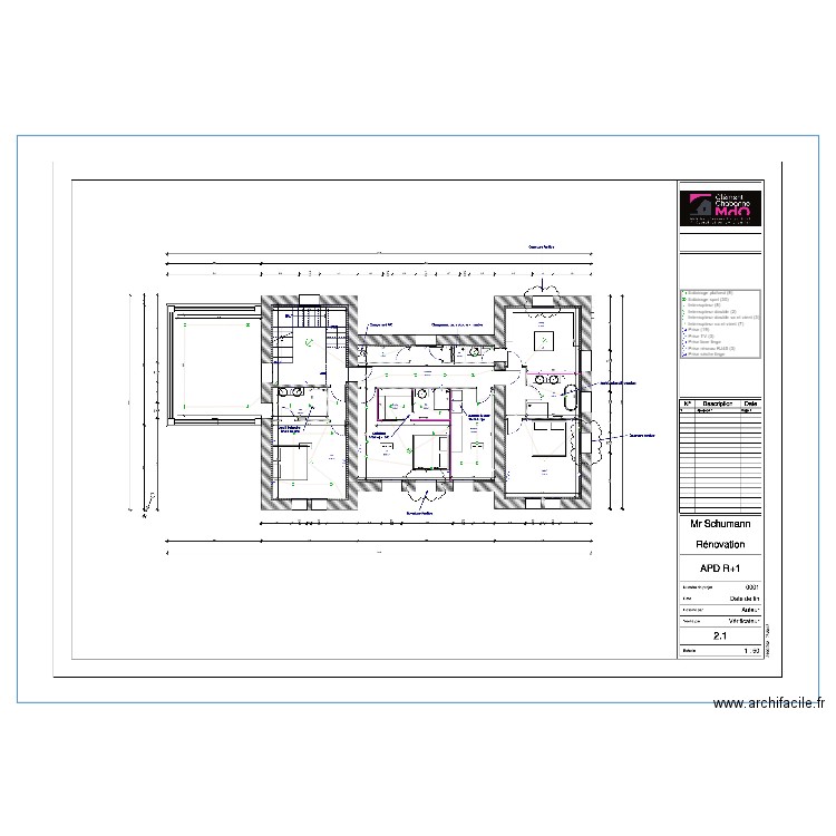 Plan Elec R1 Schumann. Plan de 0 pièce et 0 m2