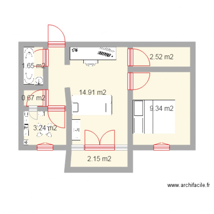 appart. Plan de 0 pièce et 0 m2