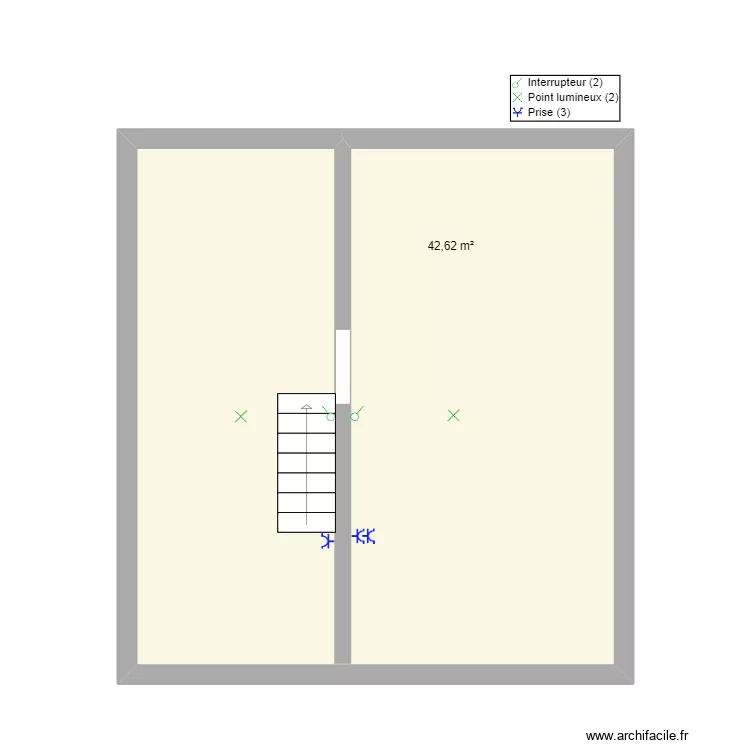 clos de la Licorne (grenier). Plan de 