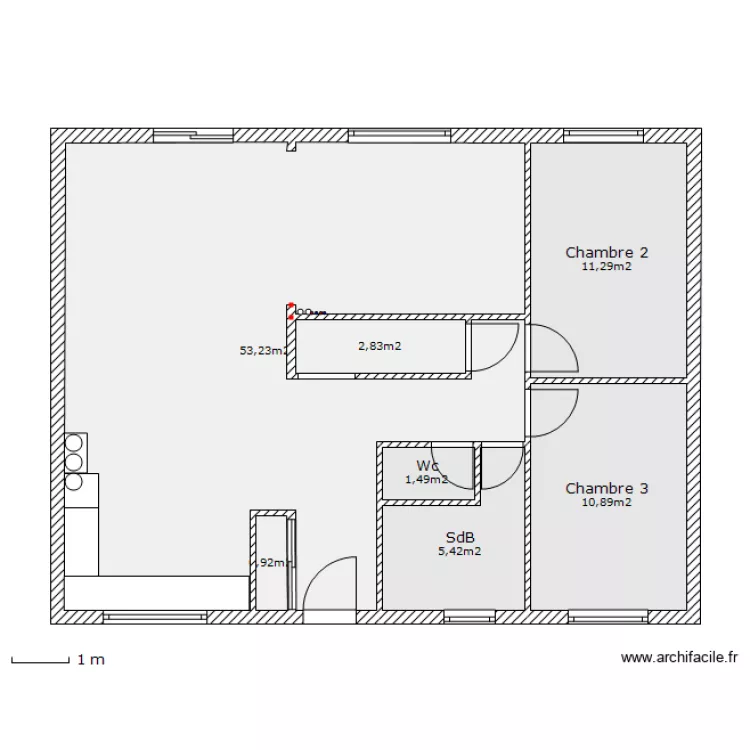 Fred et Cyrielle rdc modifié. Plan de Fred et Cyrielle rdc modifié. Plan de