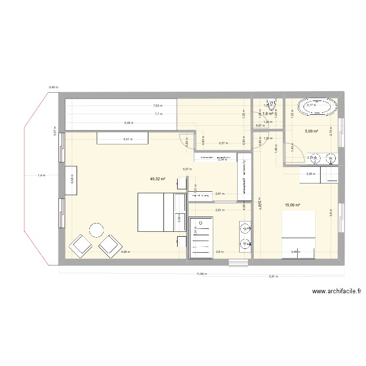 Maison Etaules. Plan de 8 pièces et 246 m2