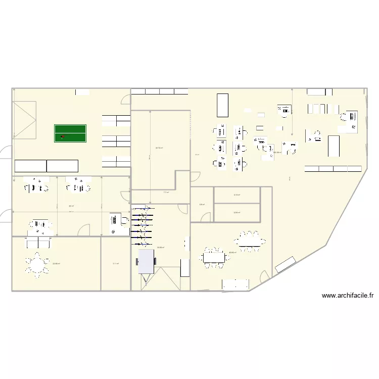 local VXX projet. Plan de 