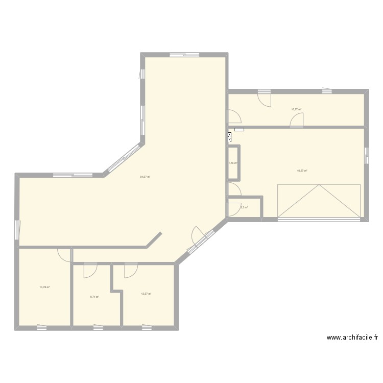 Cedric maison aire. Plan de 12 pièces et 257 m2