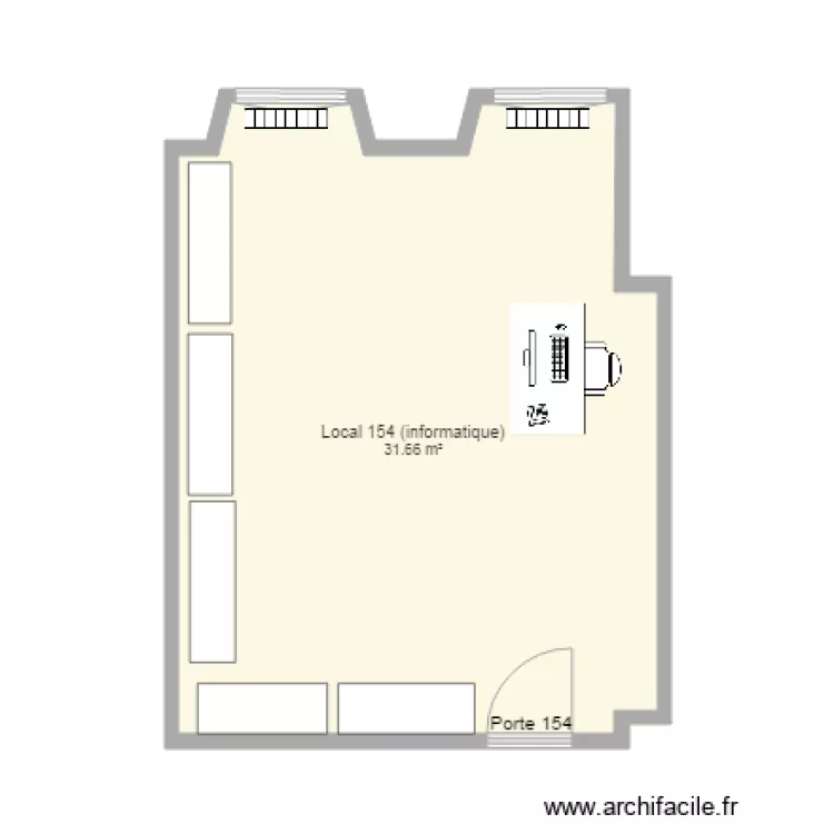 local 154 informatique. Plan de 