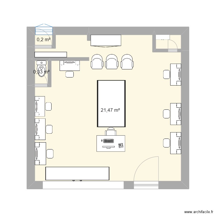 salon de coiffure. Plan de 0 pièce et 0 m2