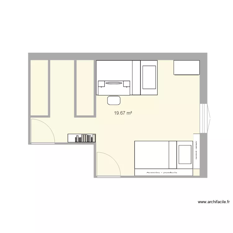 Chambre Parentale. Plan de 