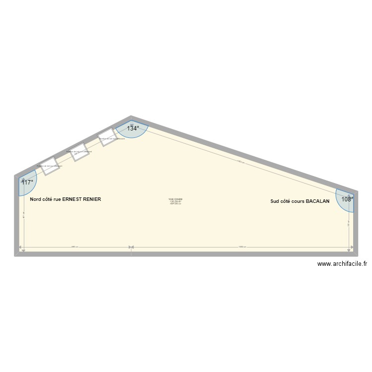 volume 3. Plan de 1 pièce et 121 m2