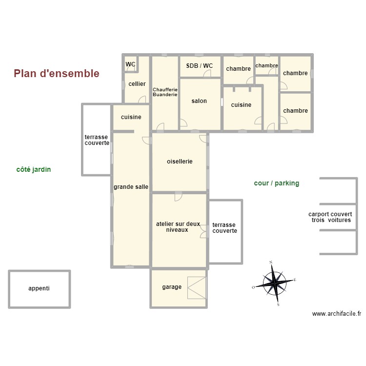 pernin. Plan de 0 pièce et 0 m2