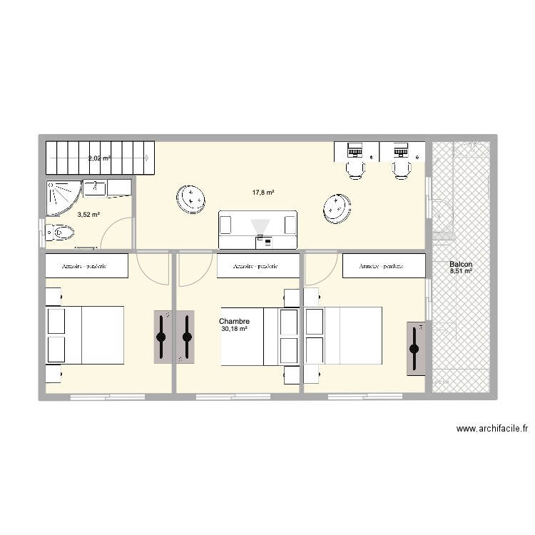 Nella Jordan 1.0. Plan de 15 pièces et 223 m2