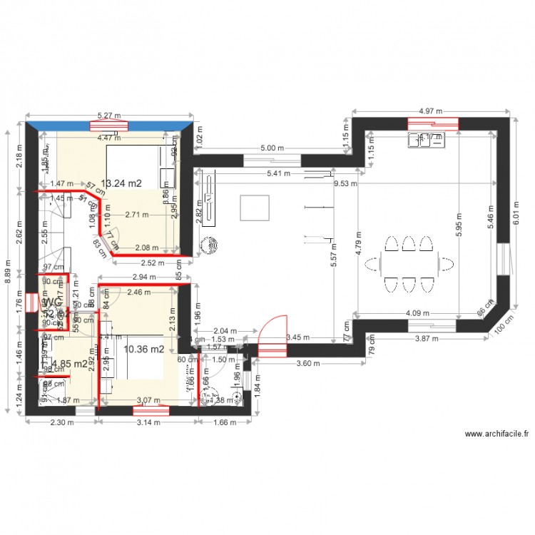 Plan rénovation Maison Anthony 23 juin   2019. Plan de 0 pièce et 0 m2