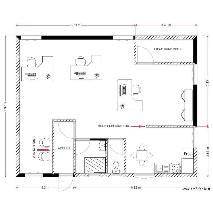 police. Plan de 0 pièce et 0 m2