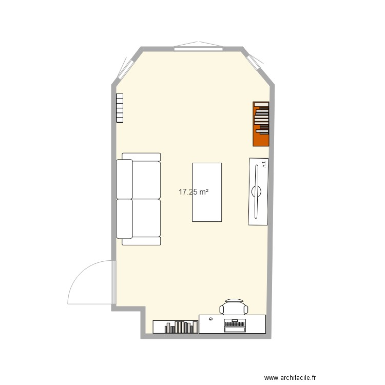 Salon Réaménagement. Plan de 0 pièce et 0 m2