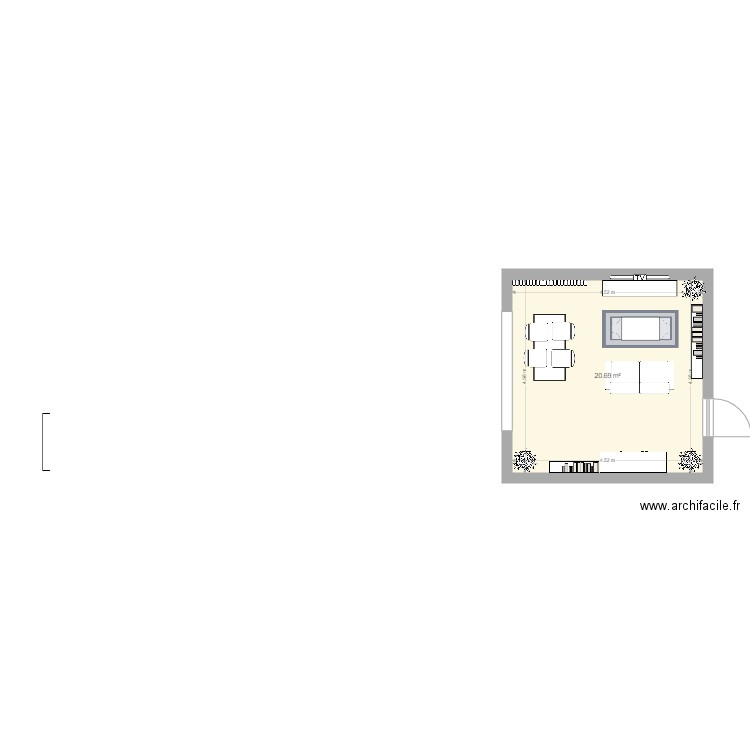 projet salon. Plan de 0 pièce et 0 m2