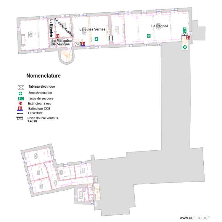 Château de Pontarmé 1er étage avant projet. Plan de 0 pièce et 0 m2