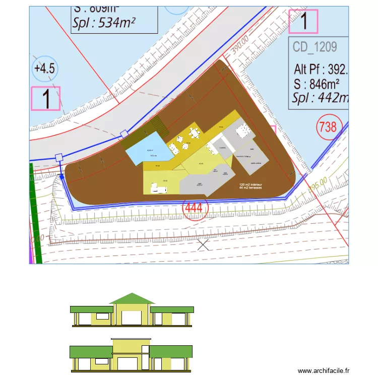 Lot 404 Miri. Plan de 