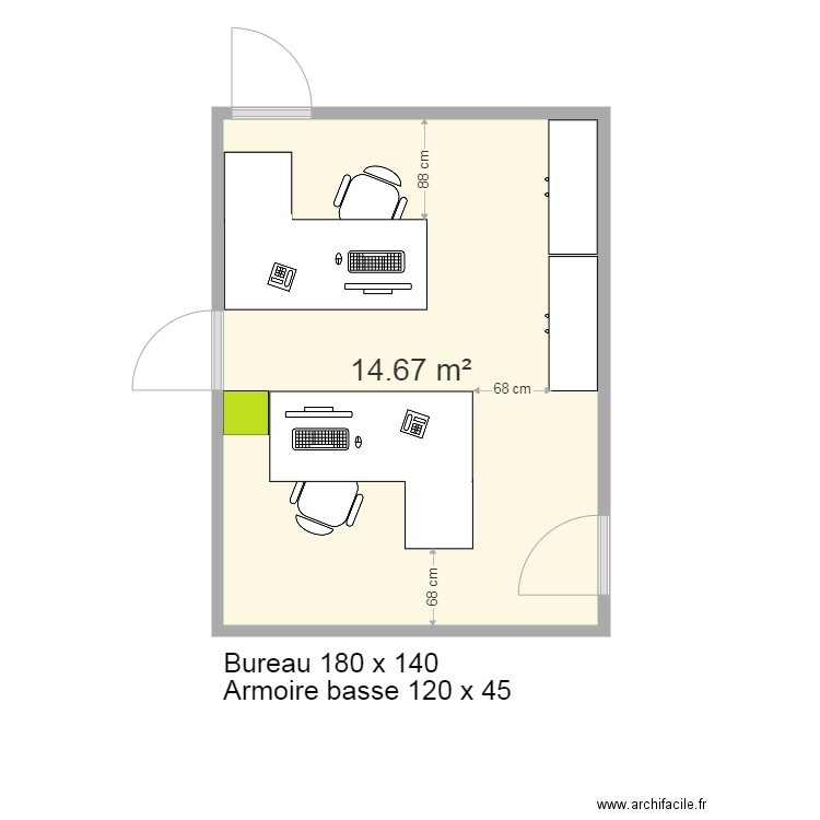 Bureau Karine Joelle V1. Plan de 0 pièce et 0 m2