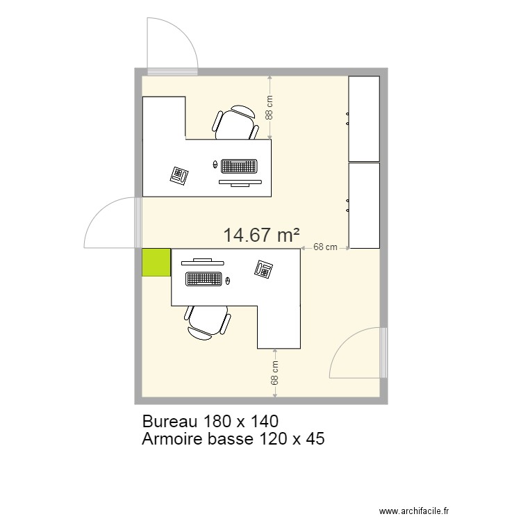 Bureau Karine Joelle V1. Plan de 0 pièce et 0 m2