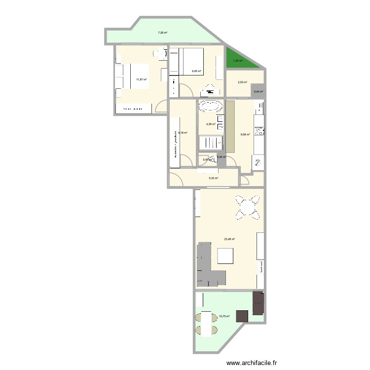 Pierres Blanches. Plan de 0 pièce et 0 m2