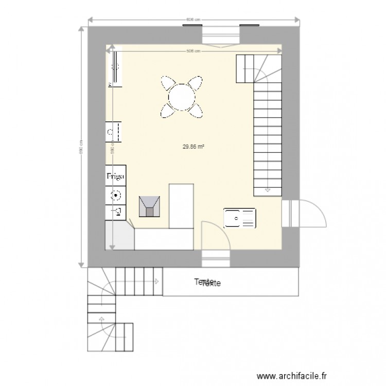 Gite 1 Rez de Chaussé. Plan de 0 pièce et 0 m2