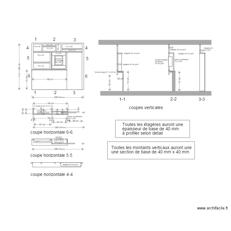 cloison séparative cuisine séjour. Plan de 0 pièce et 0 m2