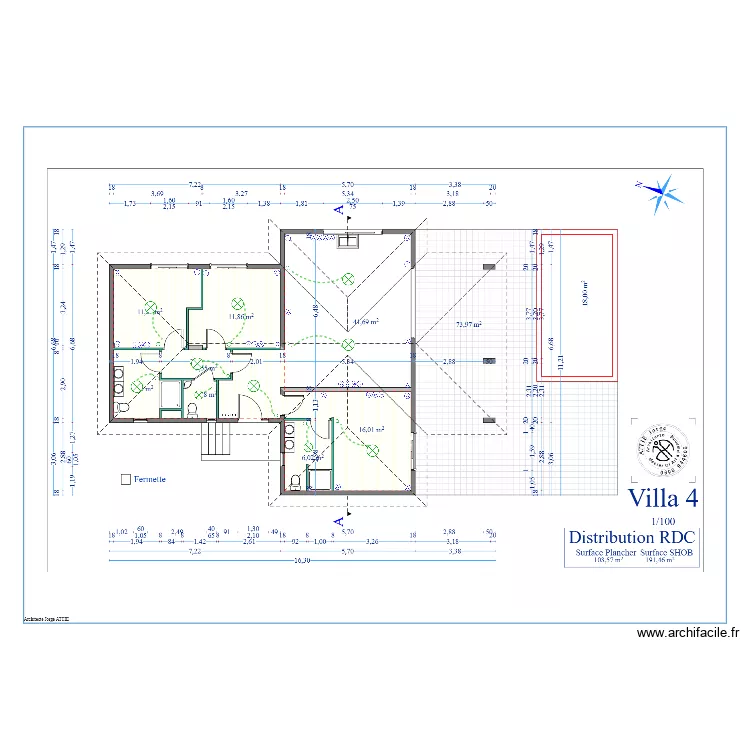plan de distrisbution villa 4. Plan de 