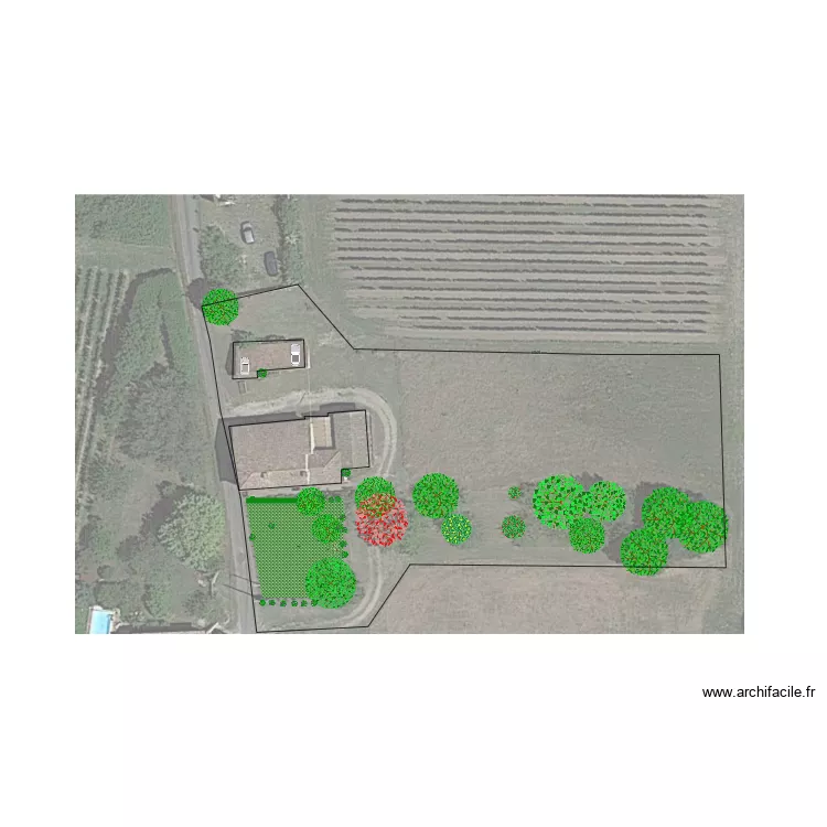 Vue arri&egrave;re &agrave; l'achat. Plan de 